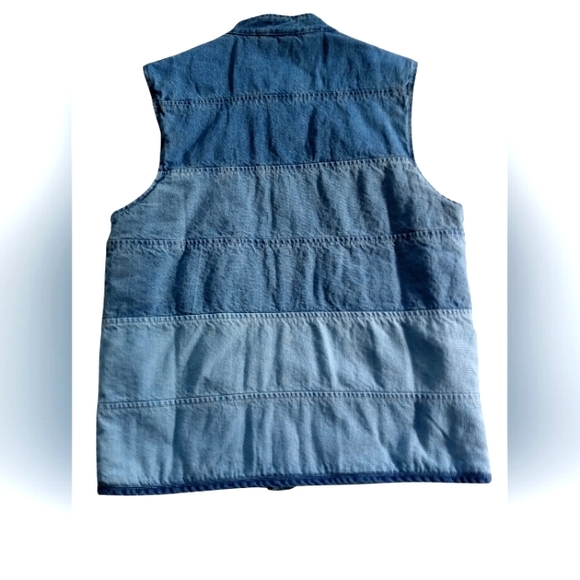 NWT SUN & STONE Medium Blue Denim Men's Vest - Picture 2 of 7